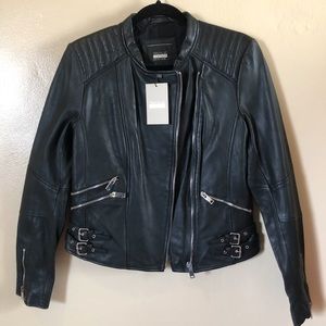 ZARA TRF Leather Moto Jacket